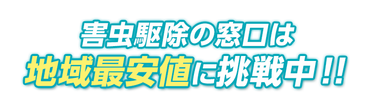 害虫駆除の窓口は業界最安値に挑戦中!!